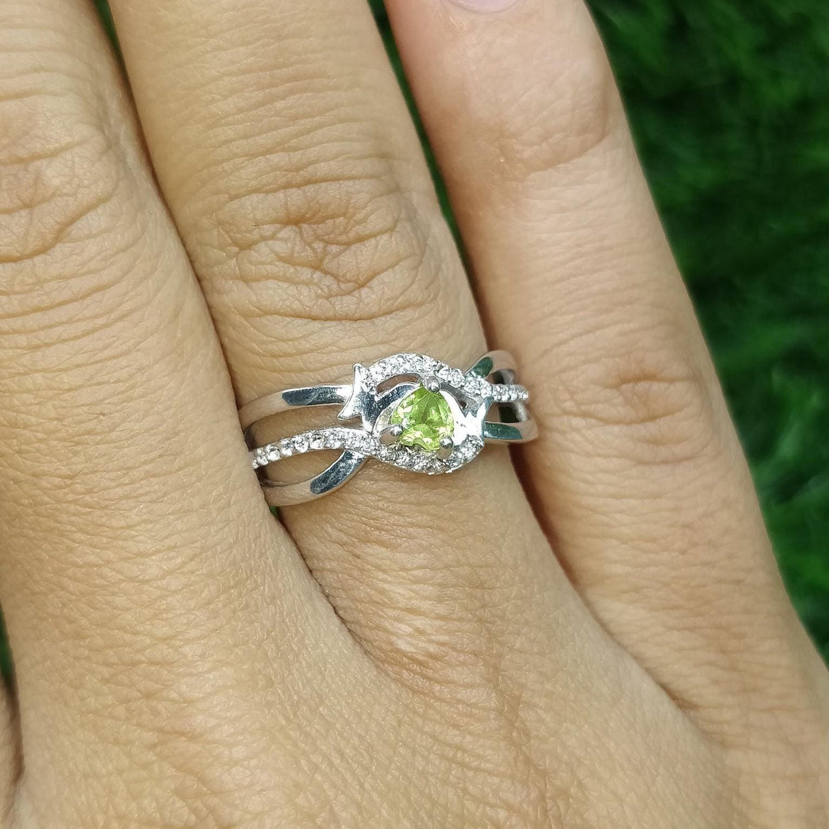 Peridot Ring: Sterling Silver August Birthstone, Gifts For Her