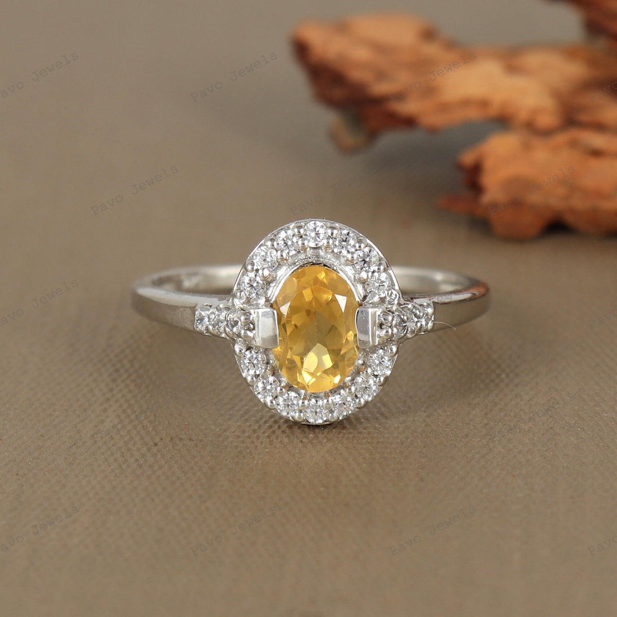 Citrine Sterling Silver Ring: Handmade November Birthstone Jewelry