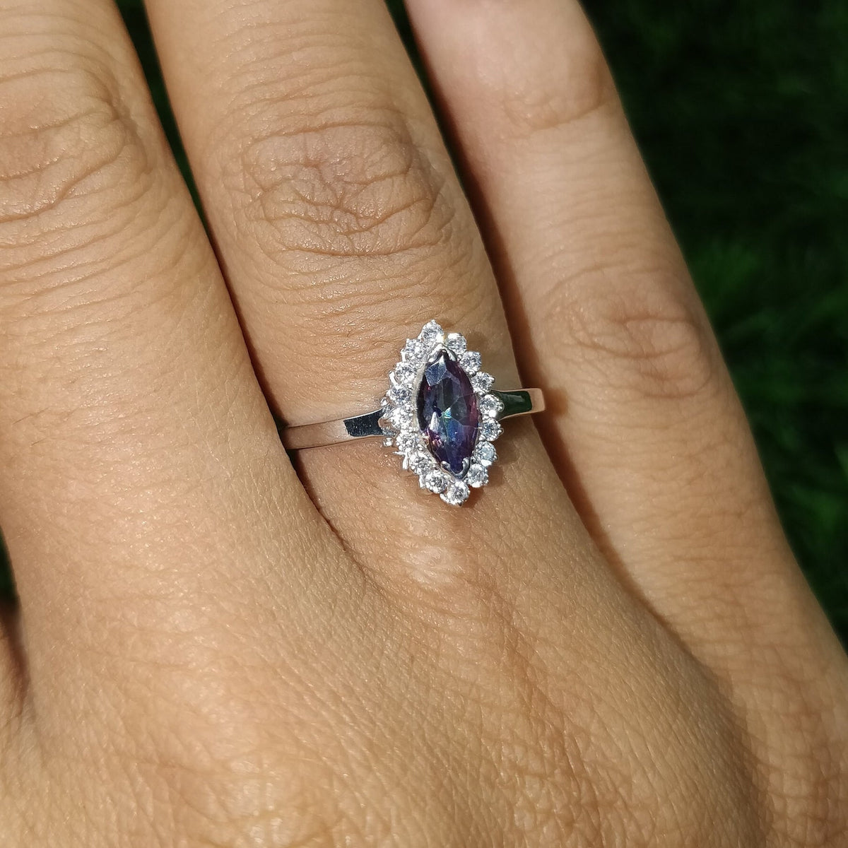 Mystic Topaz Sterling Silver Ring, Handmade Gemstone Jewelry, Christmas Gifts