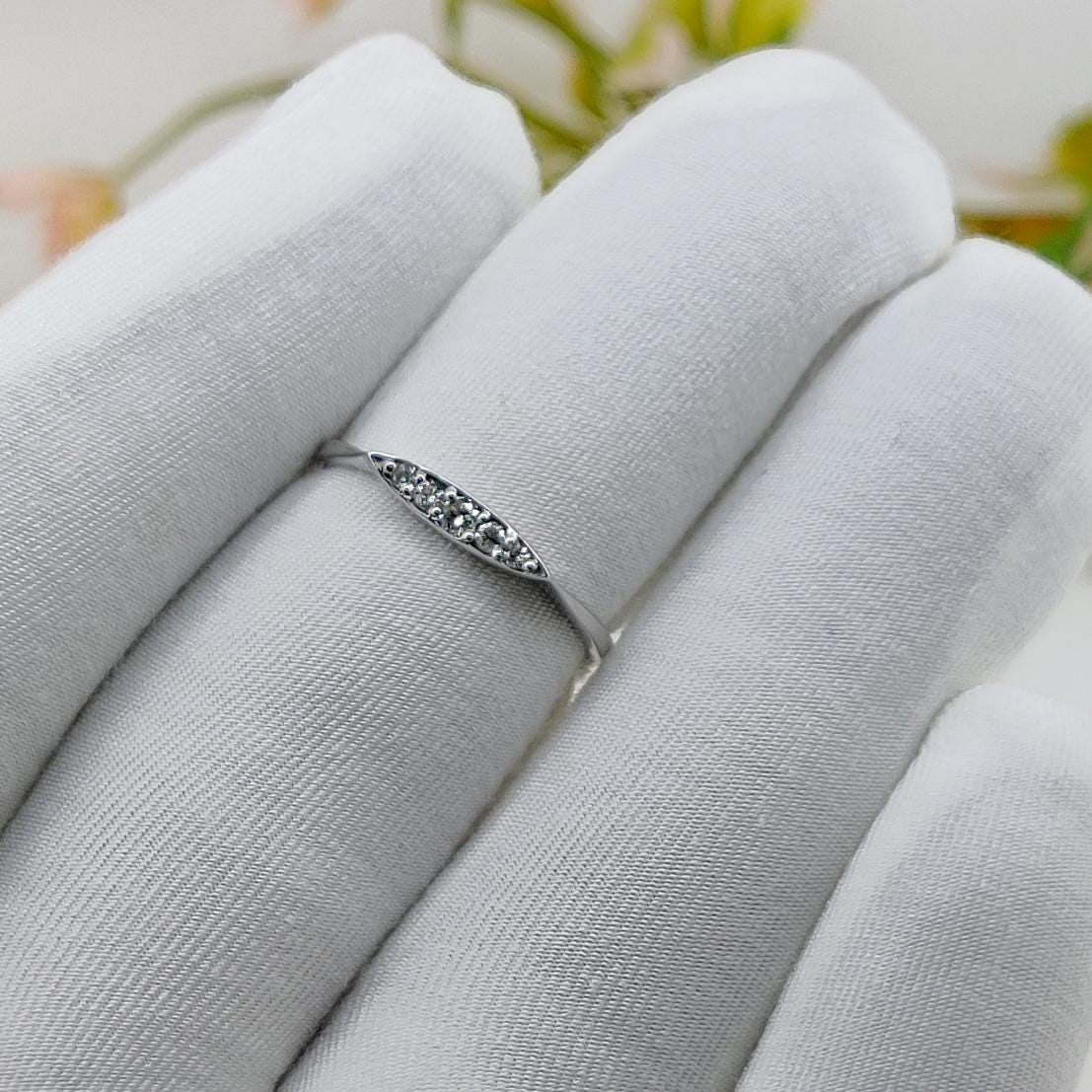 Ethical Diamond Solitaire Ring, 1.4mm Round Stone, Artisan Handmade Sterling silver Jewelry