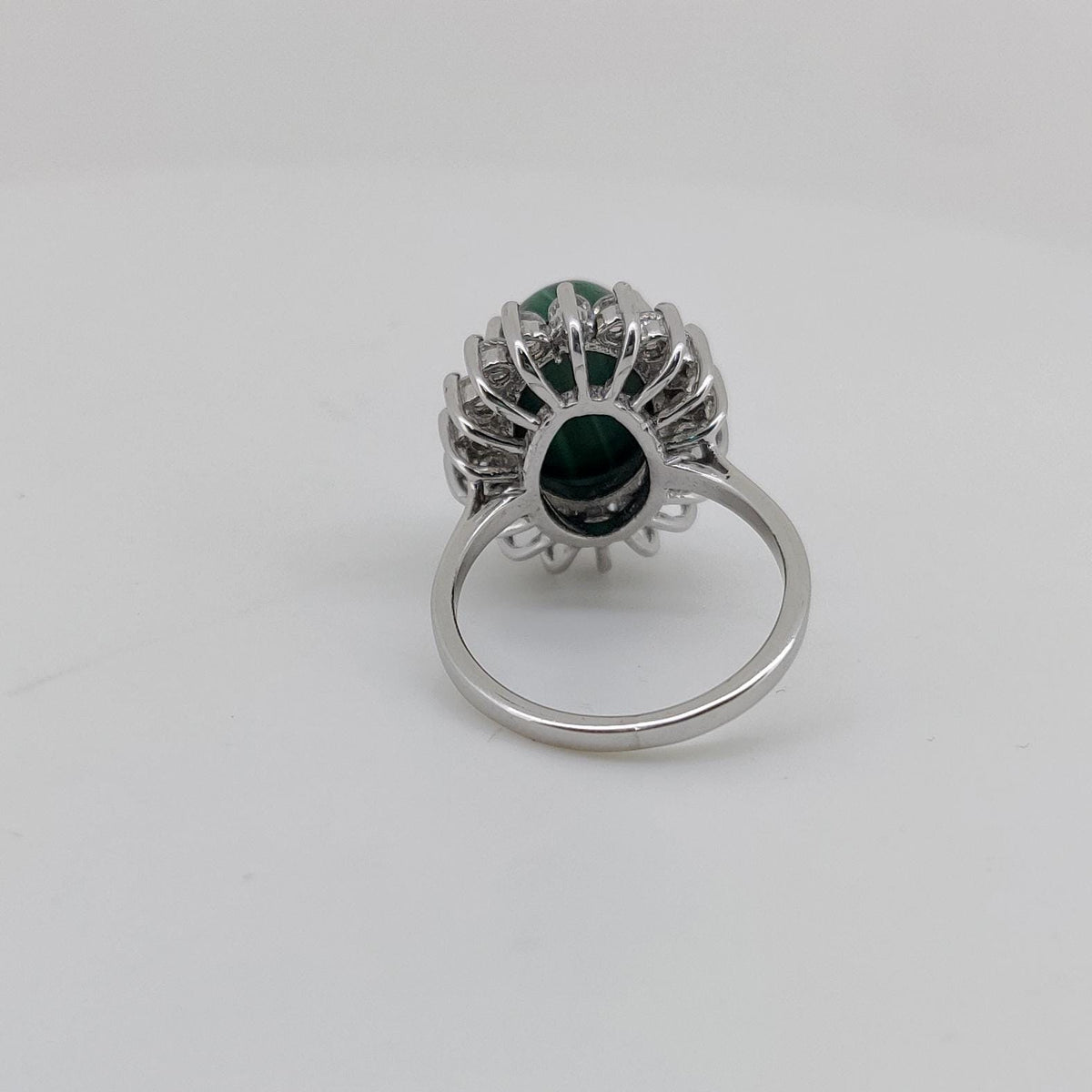 Malachite Ring: Sterling Silver Handmade Statement Jewelry Christmas Gift