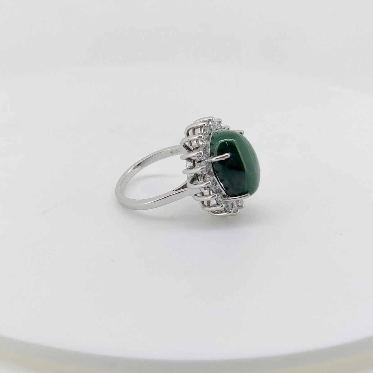 Malachite Ring: Sterling Silver Handmade Statement Jewelry Christmas Gift