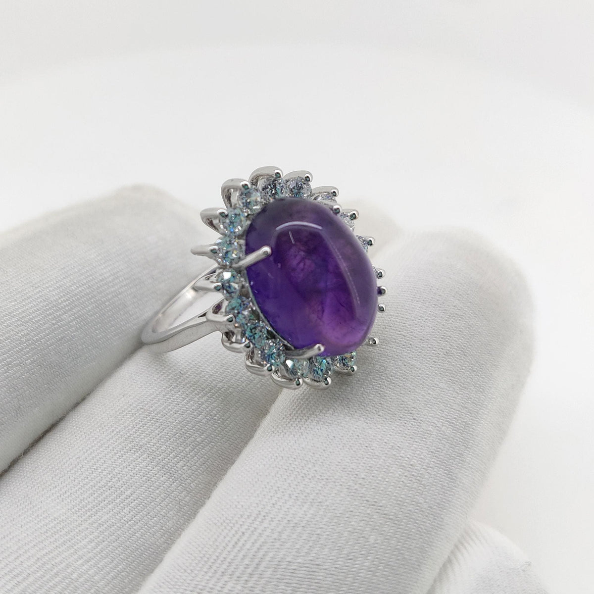 Handmade Amethyst Sterling Silver Ring: February Birthstone Christmas gift