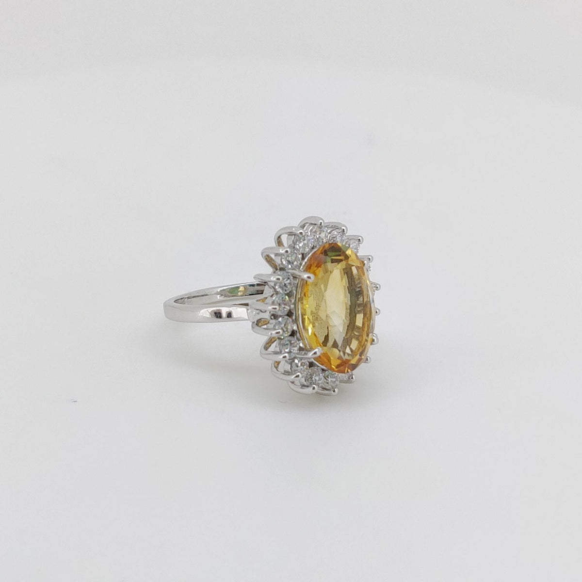 Citrine Gemstone Ring: Handmade 925 Silver Minimalist Jewelry