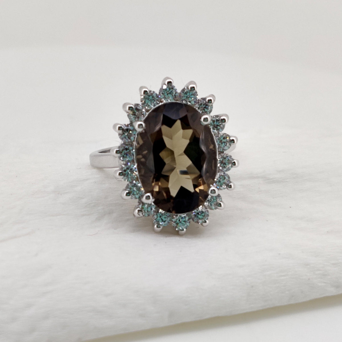 Smoky Quartz Ring Sterling Silver Handmade Gemstone Gift For Her