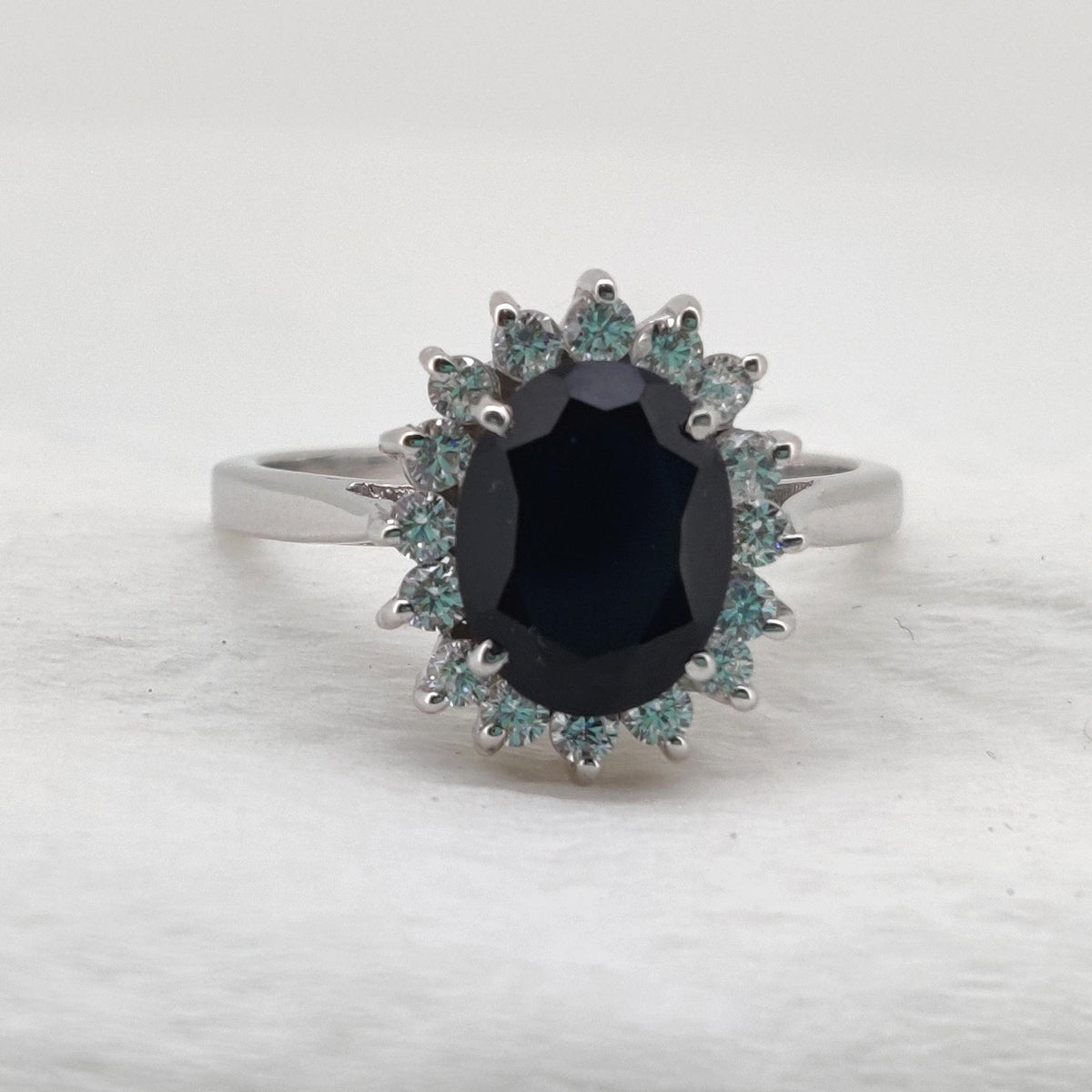 Handmade Oval Cut Black Onyx Ring: 925 Sterling Silver Statement Ring