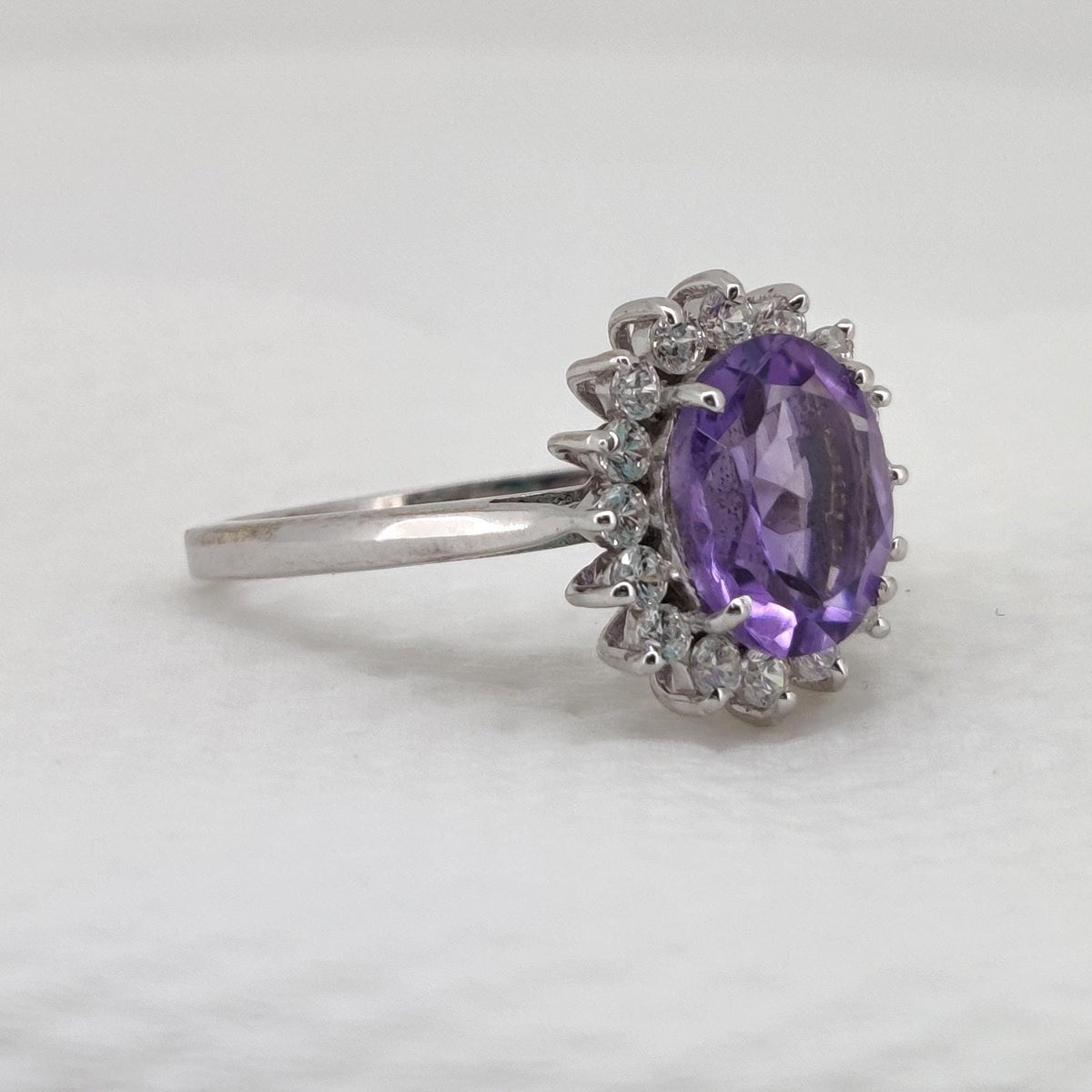 Handmade Amethyst Ring Sterling Silver: February Birthstone, Statement Ring