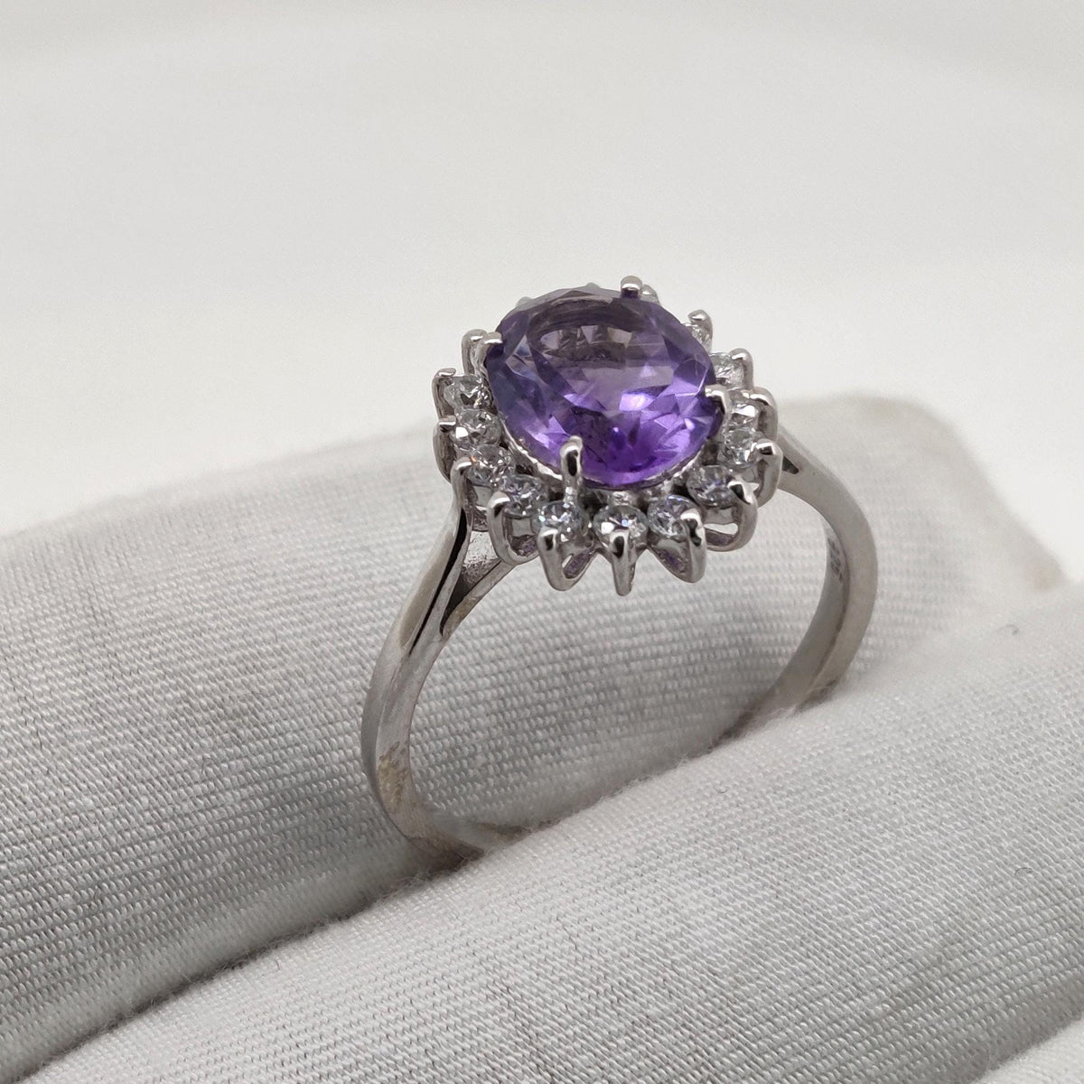 Handmade Amethyst Ring Sterling Silver: February Birthstone, Statement Ring