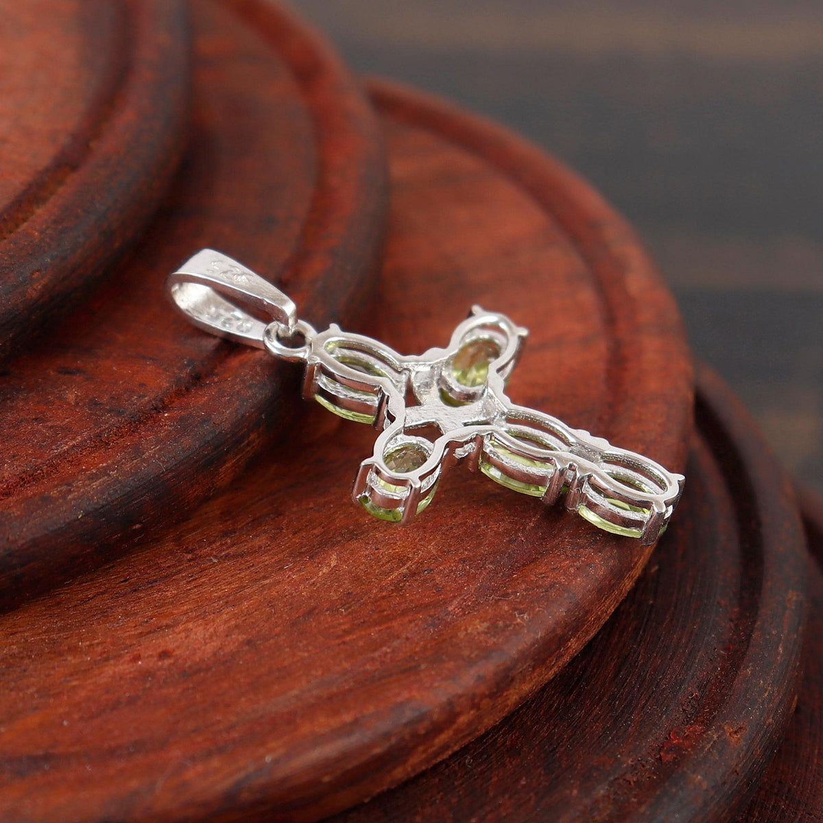 Natural Peridot Cross Necklace: Sterling Silver Holy Cross Pendant Christmas Gifts