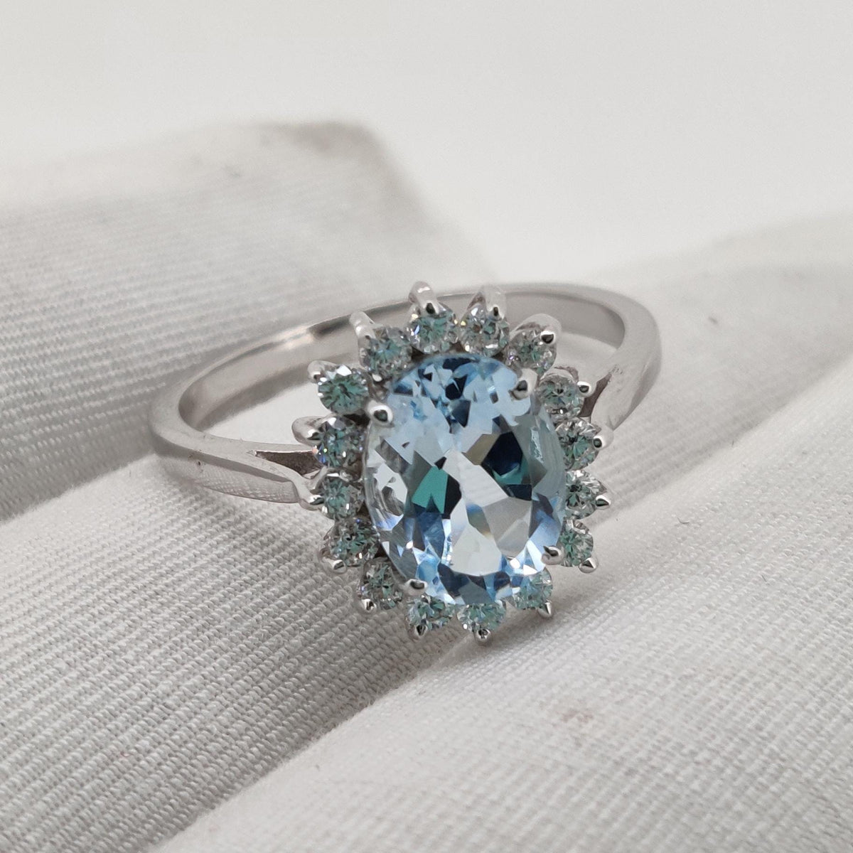 Blue Topaz Ring: Sterling Silver December Birthstone Gift For Her