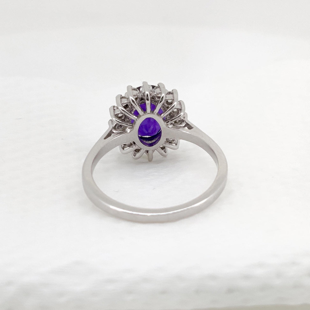 Amethyst Ring: Handmade Sterling Silver, Solitaire Purple Gemstone