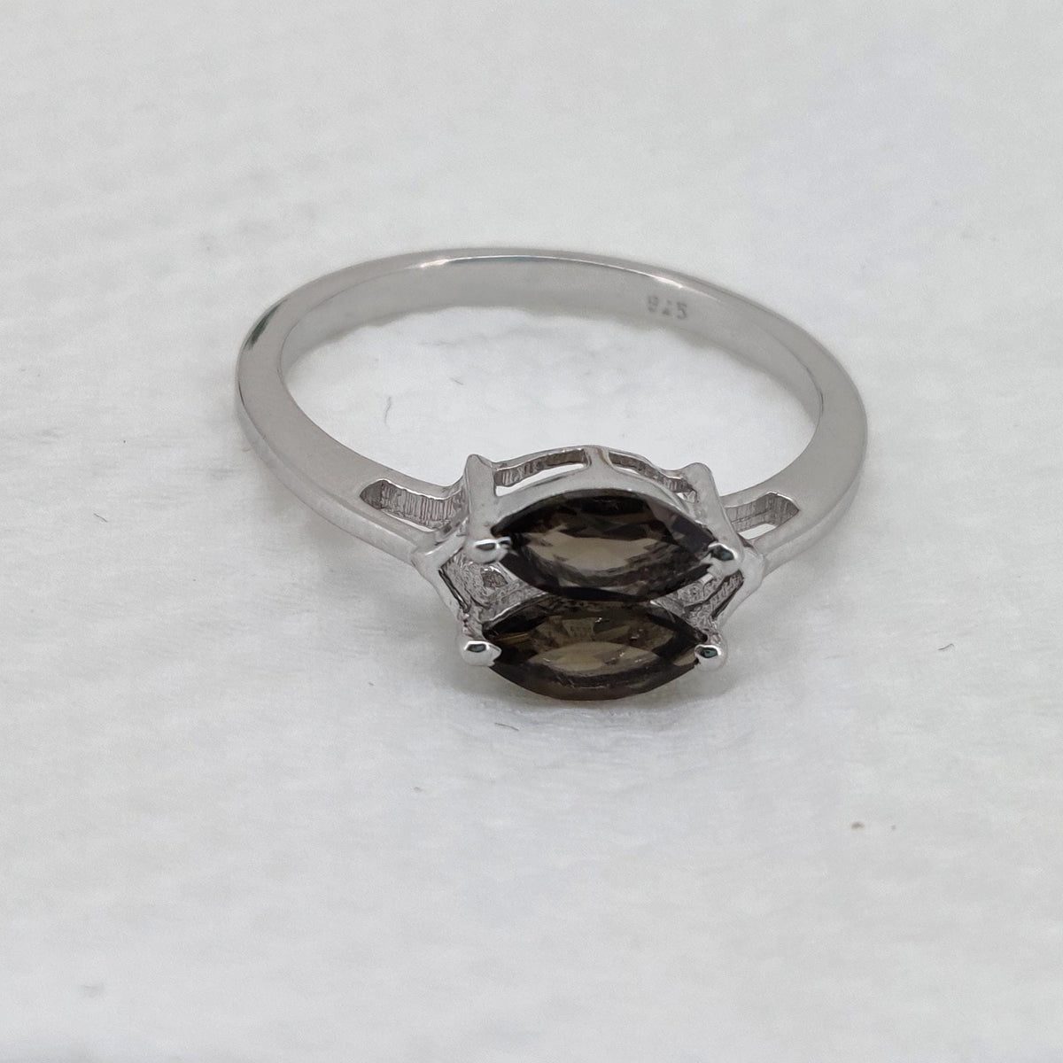 Natural Smoky Quartz Ring: Sterling Silver Statement Ring, Gift For Her