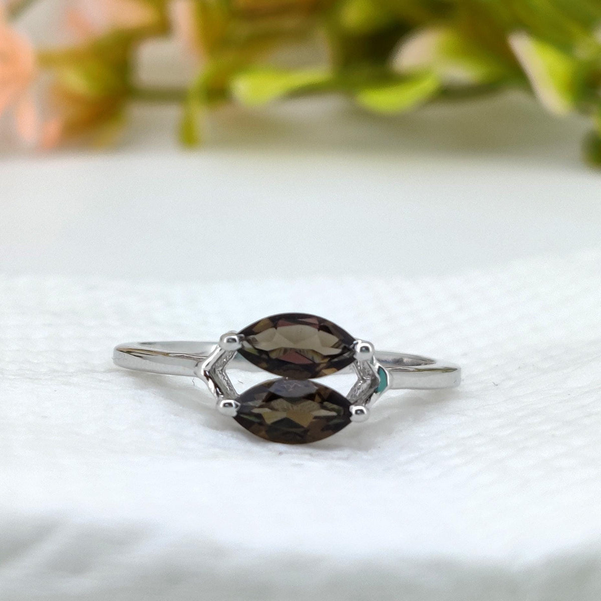 Natural Smoky Quartz Ring: Sterling Silver Statement Ring, Gift For Her
