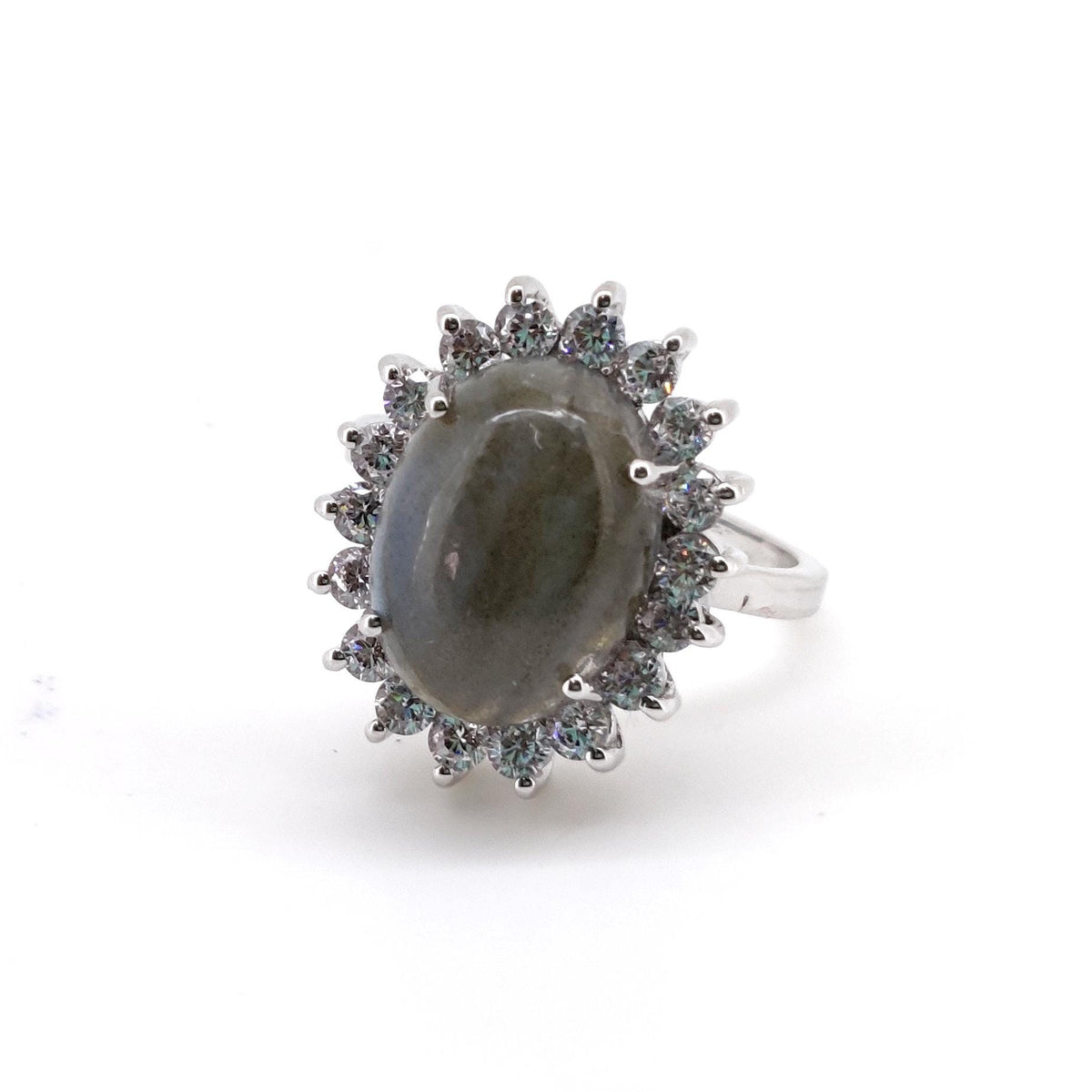 Labradorite Ring: Sterling Silver Handmade Statement Jewelry Christmas