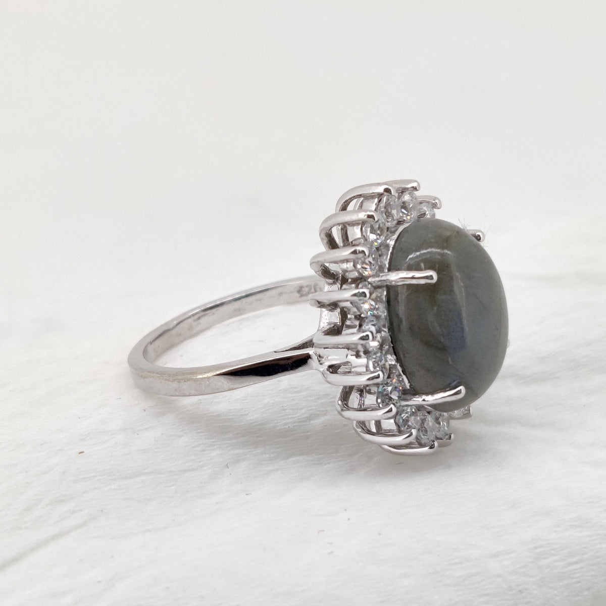 Labradorite Ring: Sterling Silver Handmade Statement Jewelry Christmas