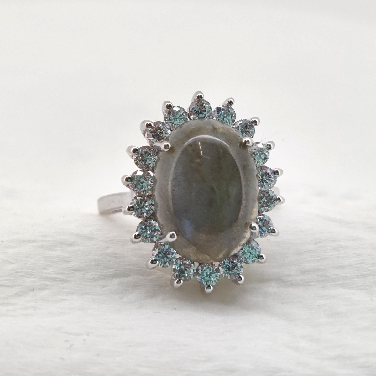 Labradorite Ring: Sterling Silver Handmade Statement Jewelry Christmas