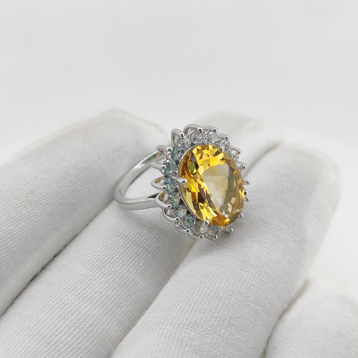 Citrine Gemstone Ring: Handmade 925 Silver Minimalist Jewelry
