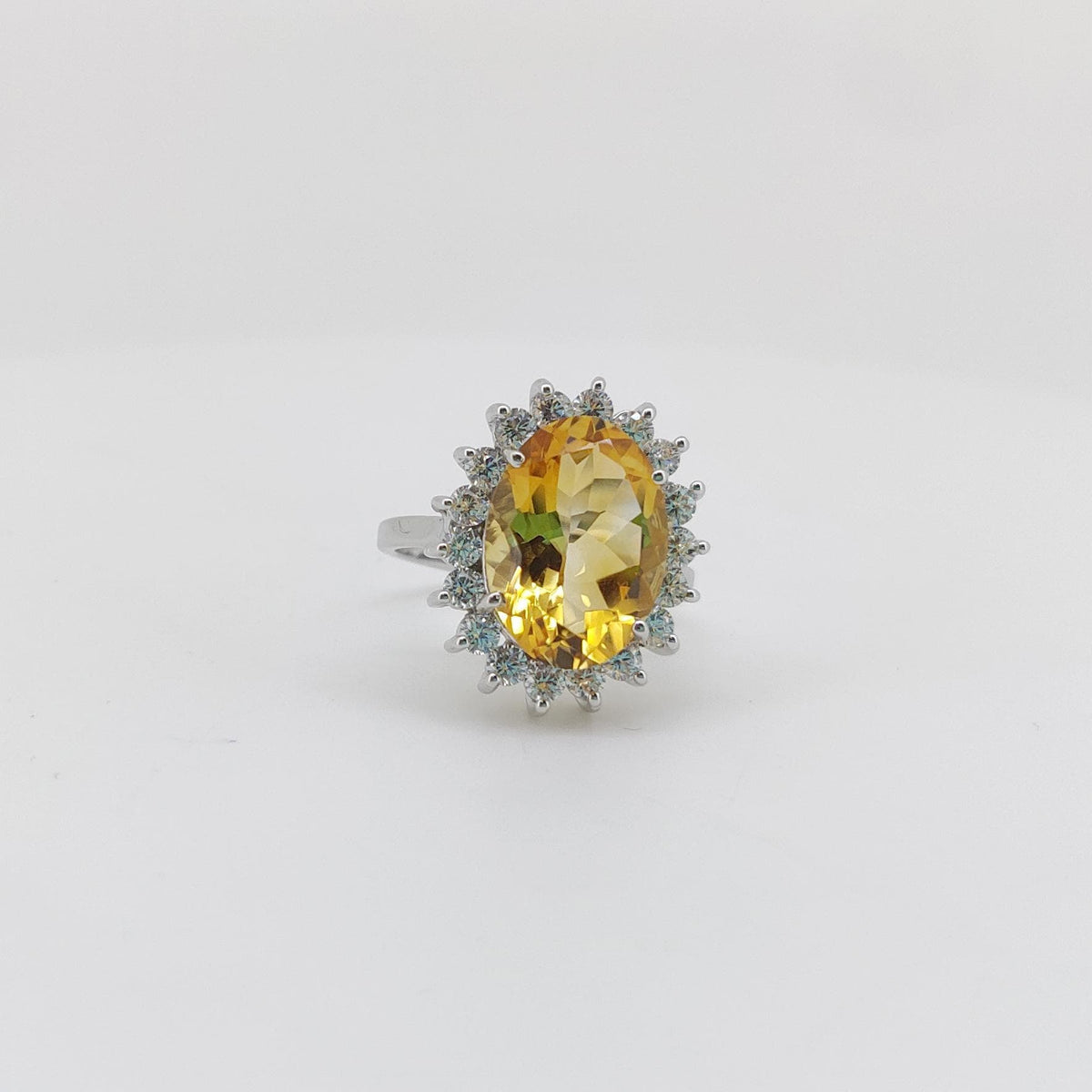 Citrine Gemstone Ring: Handmade 925 Silver Minimalist Jewelry