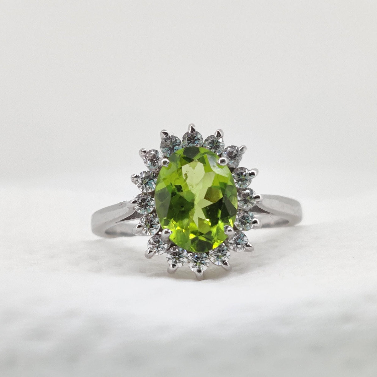 Handmade Peridot Statement Ring 925 Sterling Silver Birthday Gift