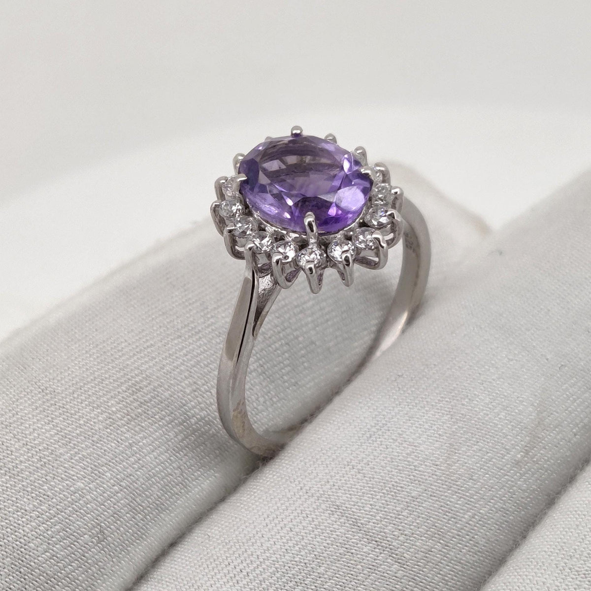 Handmade Amethyst Ring Sterling Silver: February Birthstone, Statement Ring