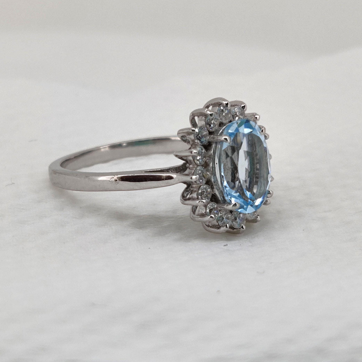 Blue Topaz Ring: Sterling Silver December Birthstone Gift For Her