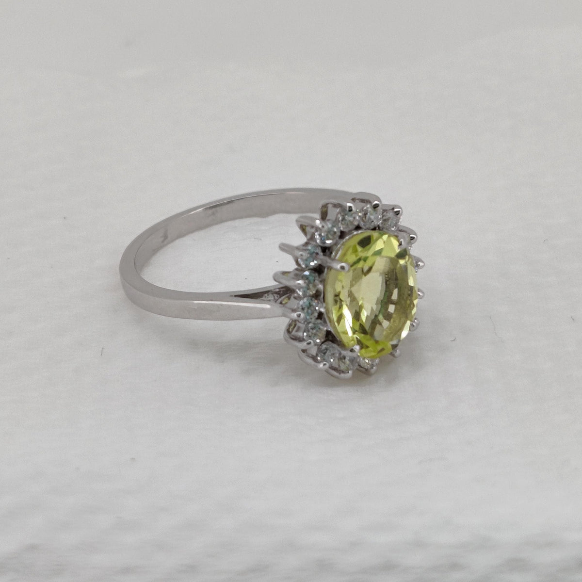 Lemon Topaz Ring: 925 Silver November Birthstone Statement Gift
