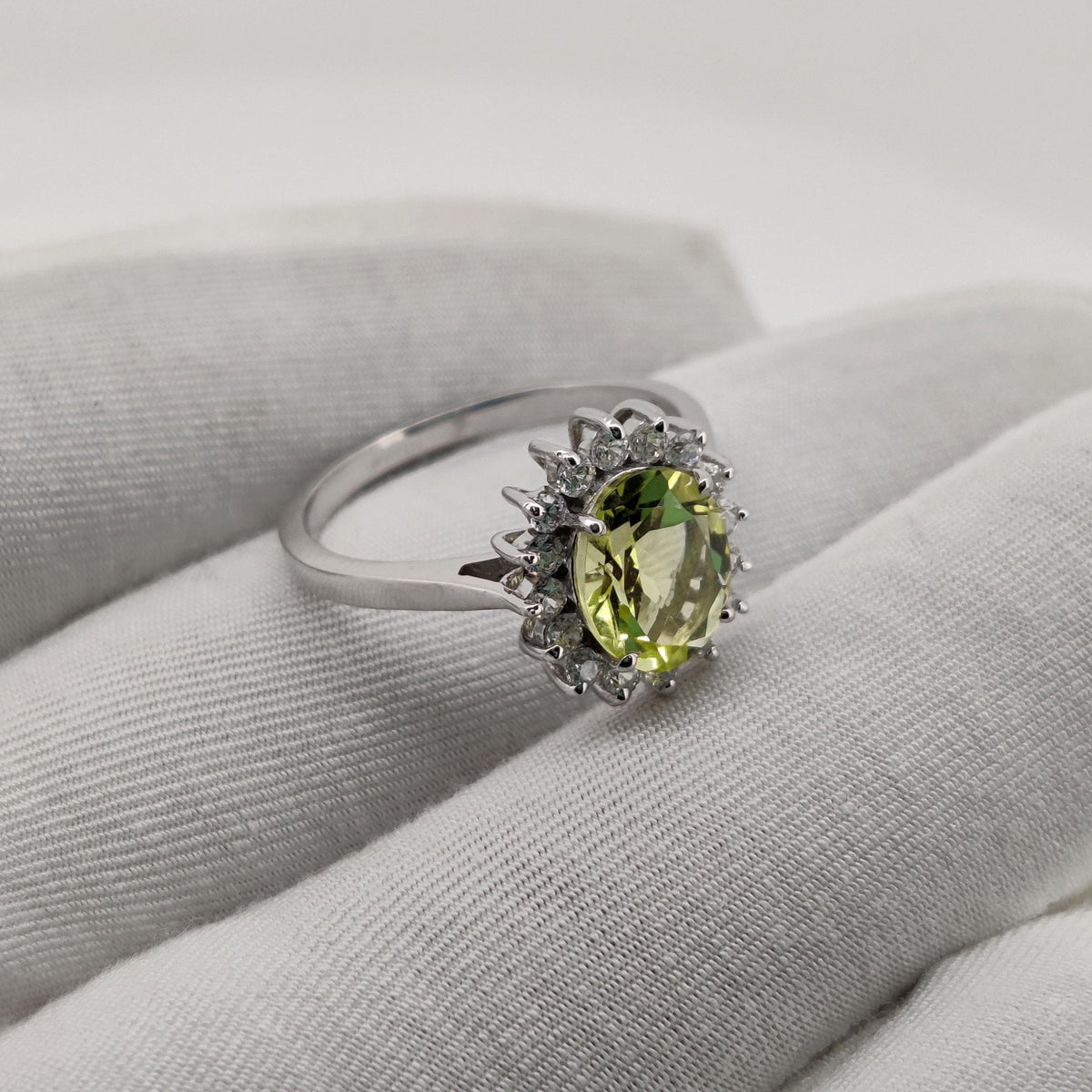 Lemon Topaz Ring: 925 Silver November Birthstone Statement Gift