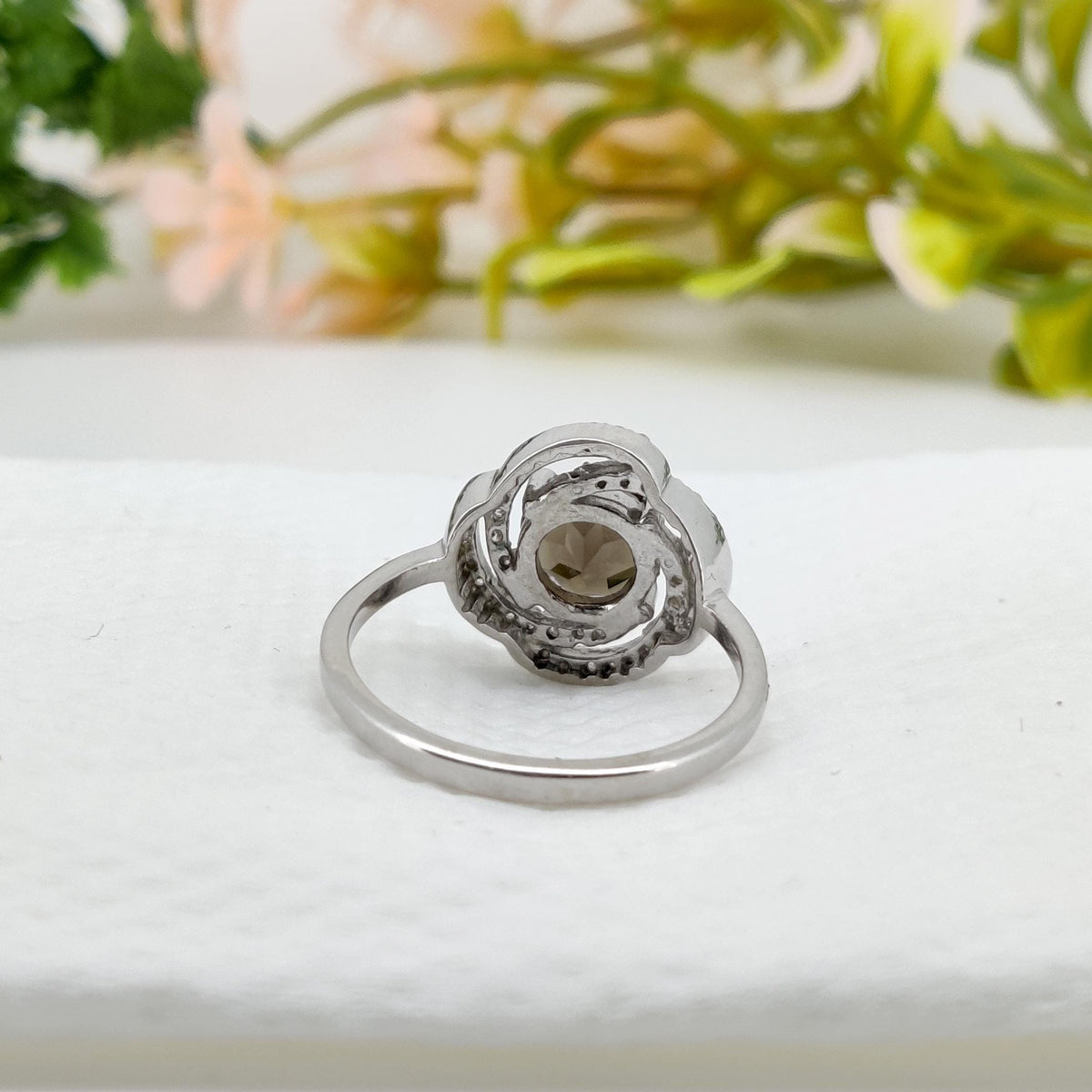 Smoky Quartz Ring: Handmade Sterling Silver, Gemstone Ring Gift For Her