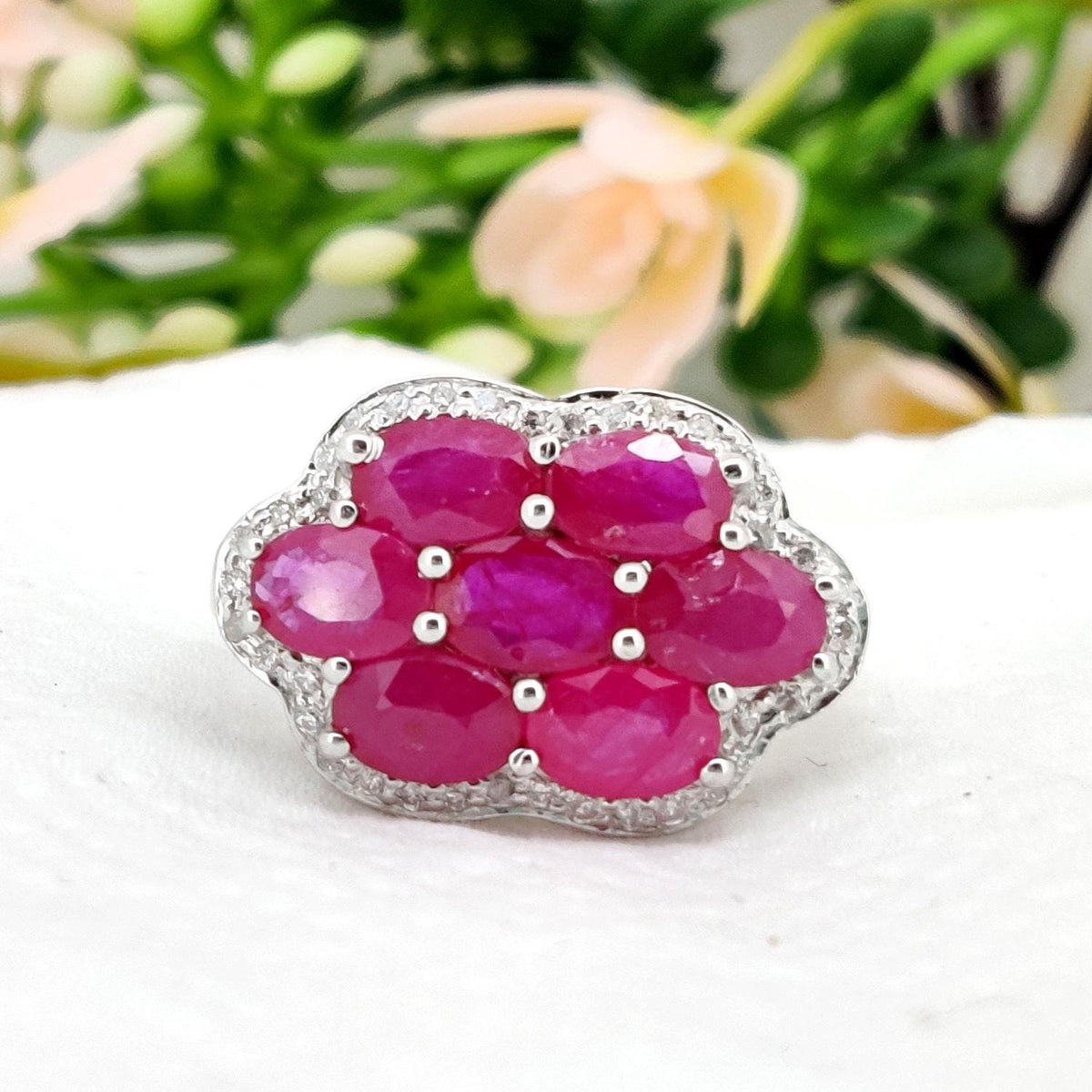 Ruby Sterling Silver Stackable Ring Handmade Minimalist Boho Artisan Gemstone Jewelry