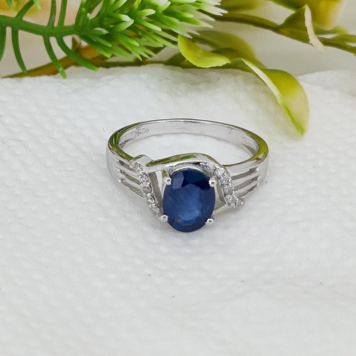Blue Sapphire Ring, 925 Sterling Silver Handmade Gemstone Ring, September Birthstone Gift