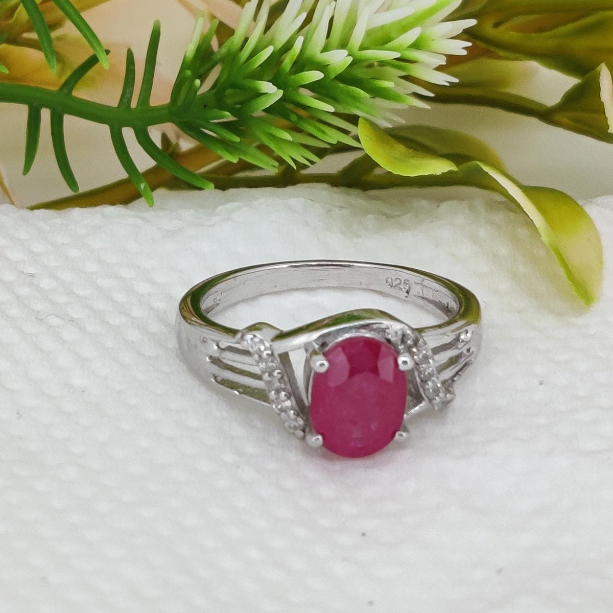 Handmade Ruby Statement Ring, Artisan Silver Gemstone Ring, Anniversary Gift for Her