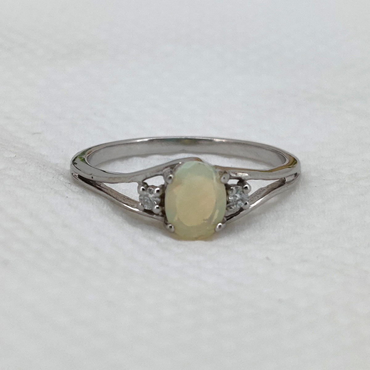 Ethiopian Opal Cut Sterling Silver Ring, Handmade Gemstone Unique Anniversary Gift for Her