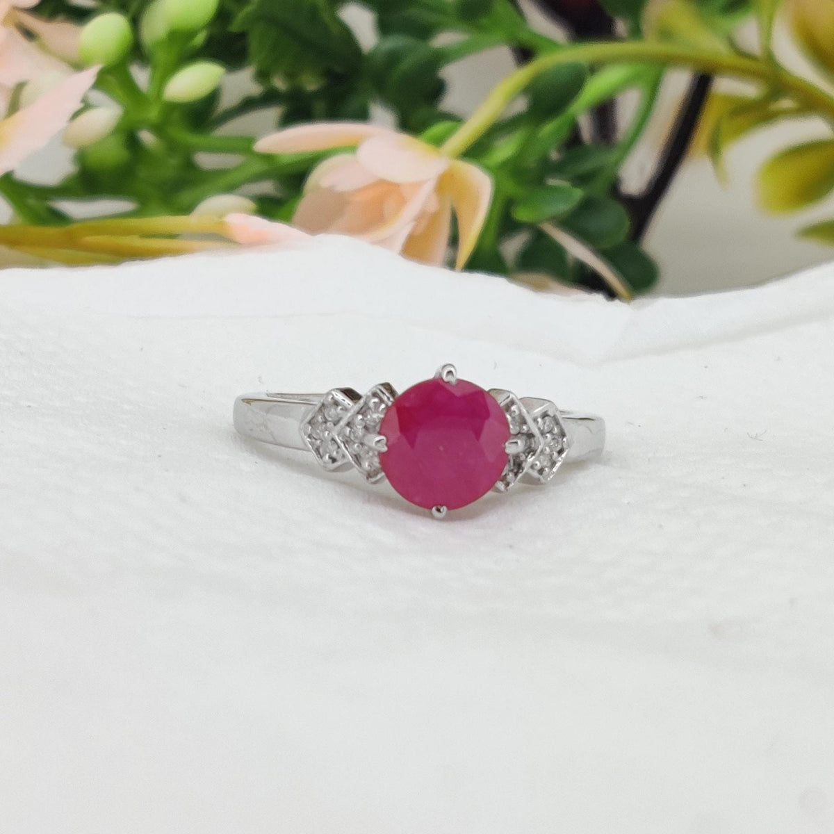 Natural Ruby Ring, 925 Sterling Silver, Handmade July Birthstone Jewelry, Anniversary Gift for Her