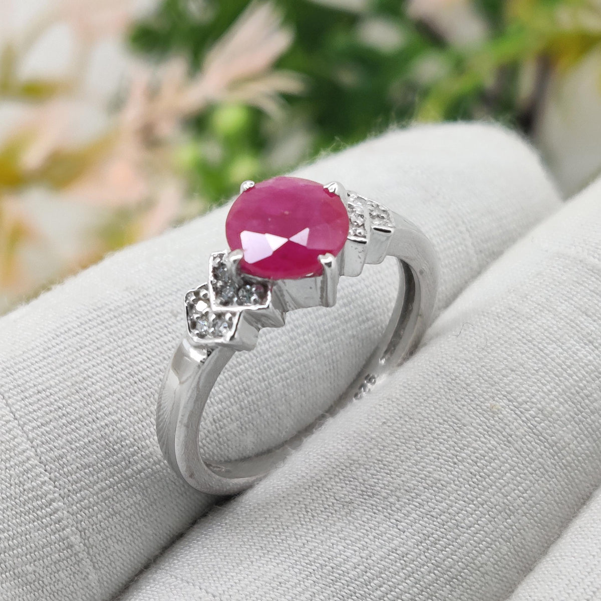 Natural Ruby Ring, 925 Sterling Silver, Handmade July Birthstone Jewelry, Anniversary Gift for Her