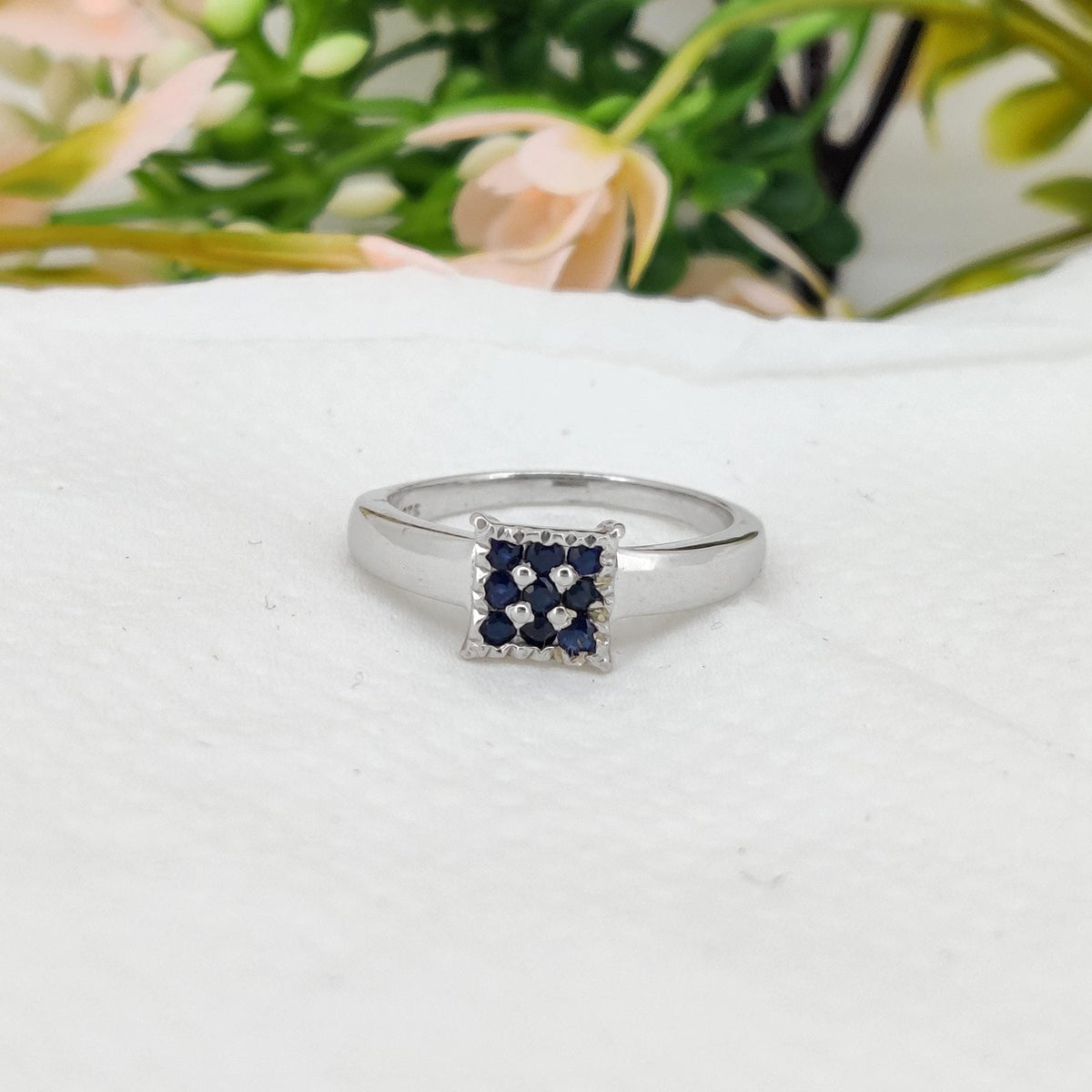 Blue Sapphire Ring, 925 Sterling Silver,  Sapphire Jewelry, Handmade Gemstone Band