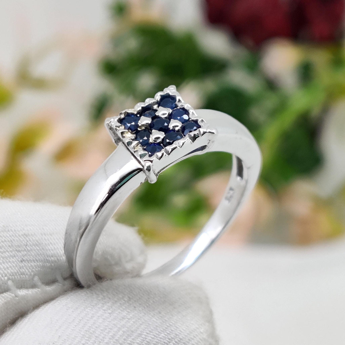 Blue Sapphire Ring, 925 Sterling Silver,  Sapphire Jewelry, Handmade Gemstone Band