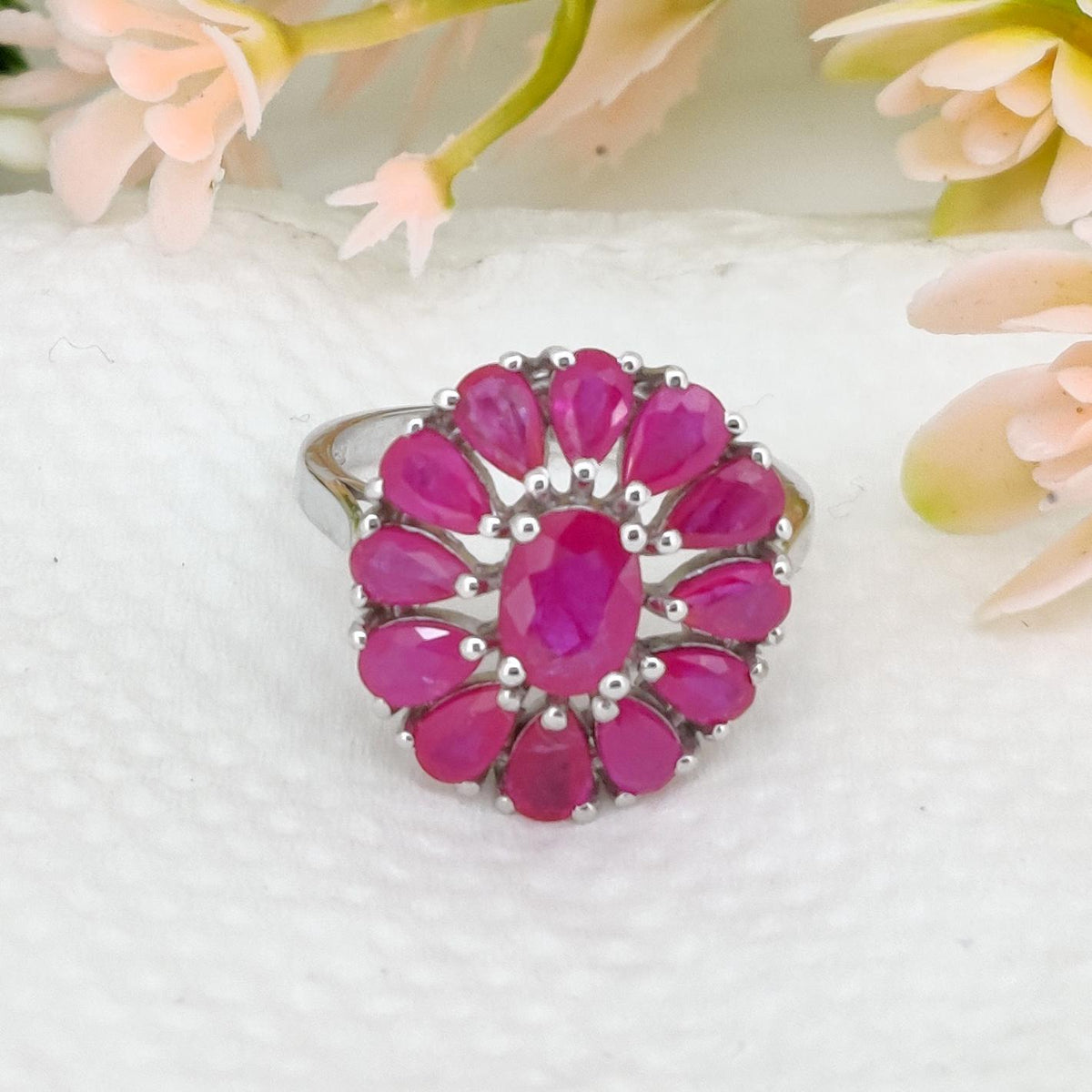 Handmade Natural Ruby Ring, 925 Sterling Silver Gemstone, Oval Ruby Jewelry, Gifts For Her