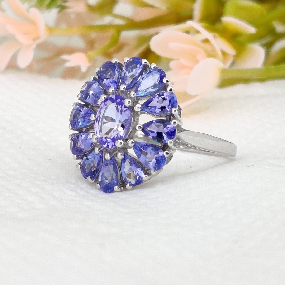 Natural Tanzanite Ring, 925 Sterling Silver, Handmade Jewelry, December Birthstone, Gift For Her