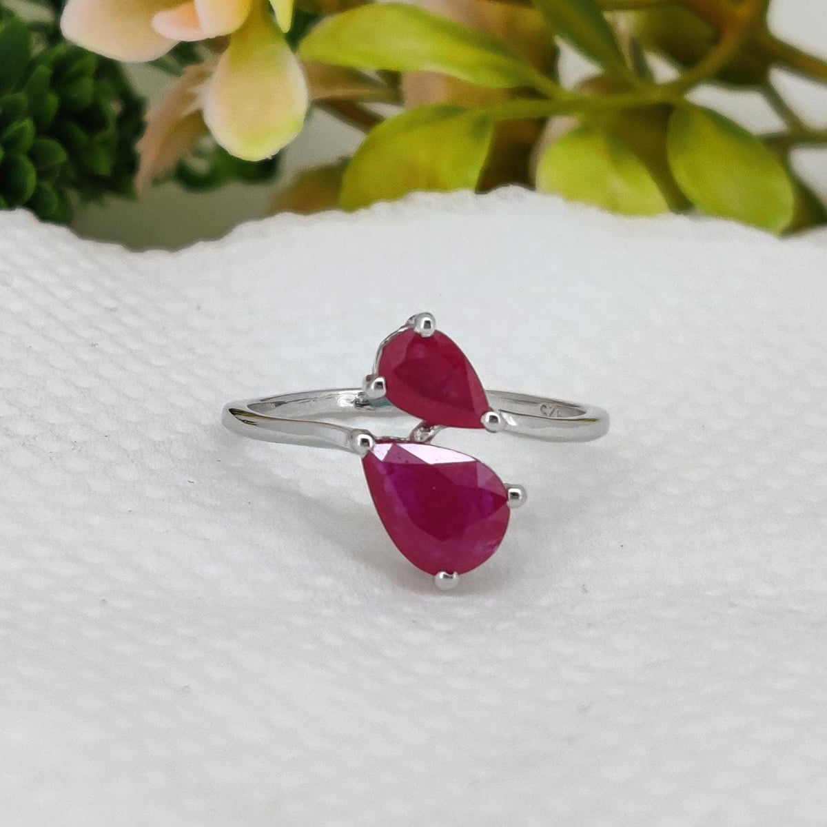 Handmade Natural Ruby Ring, 925 Sterling Silver, July Birthstone, Ruby Gemstone Jewelry