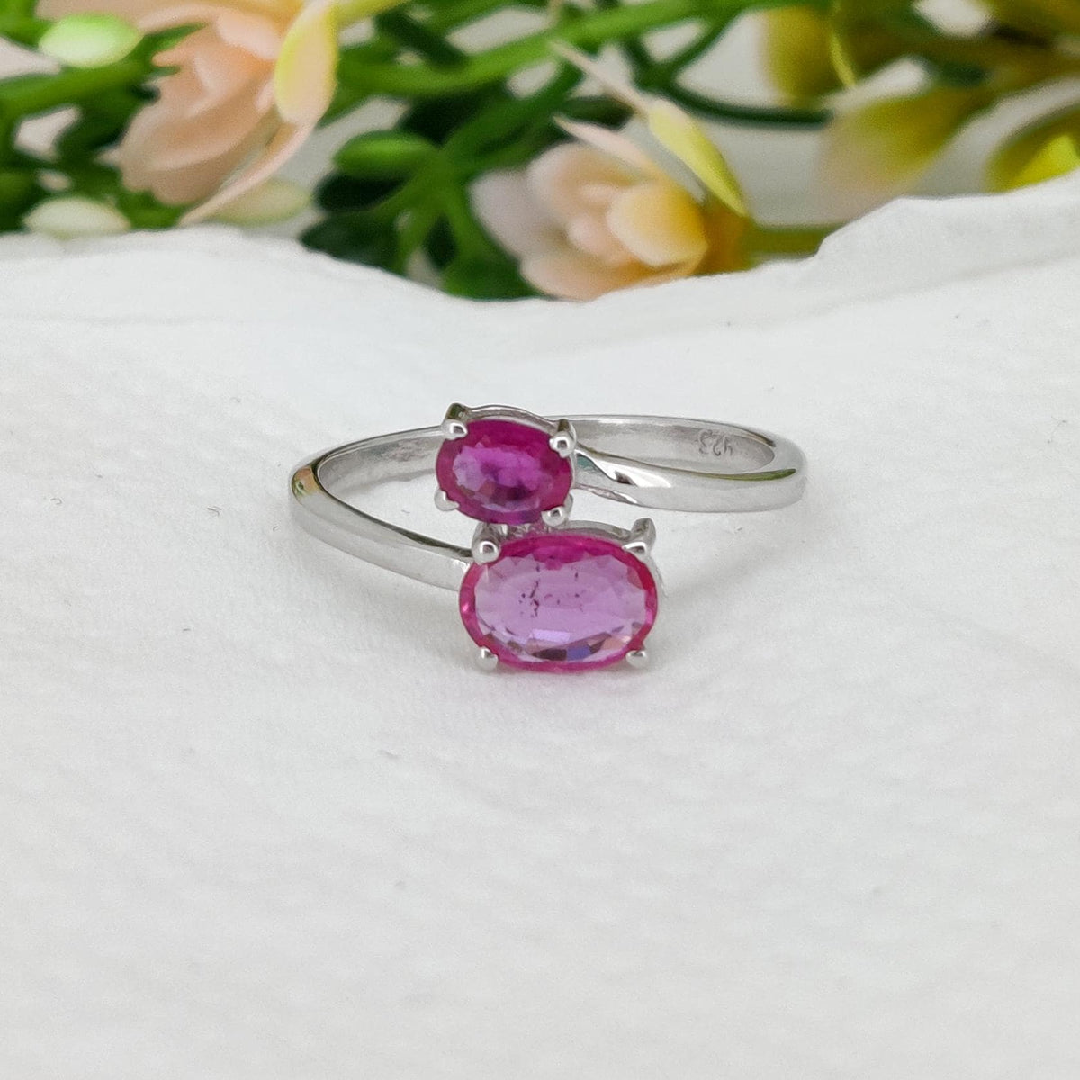Natural Sapphire Sterling Silver Ring, Sapphire Jewelry, September  Birthstone, Gifts For Her