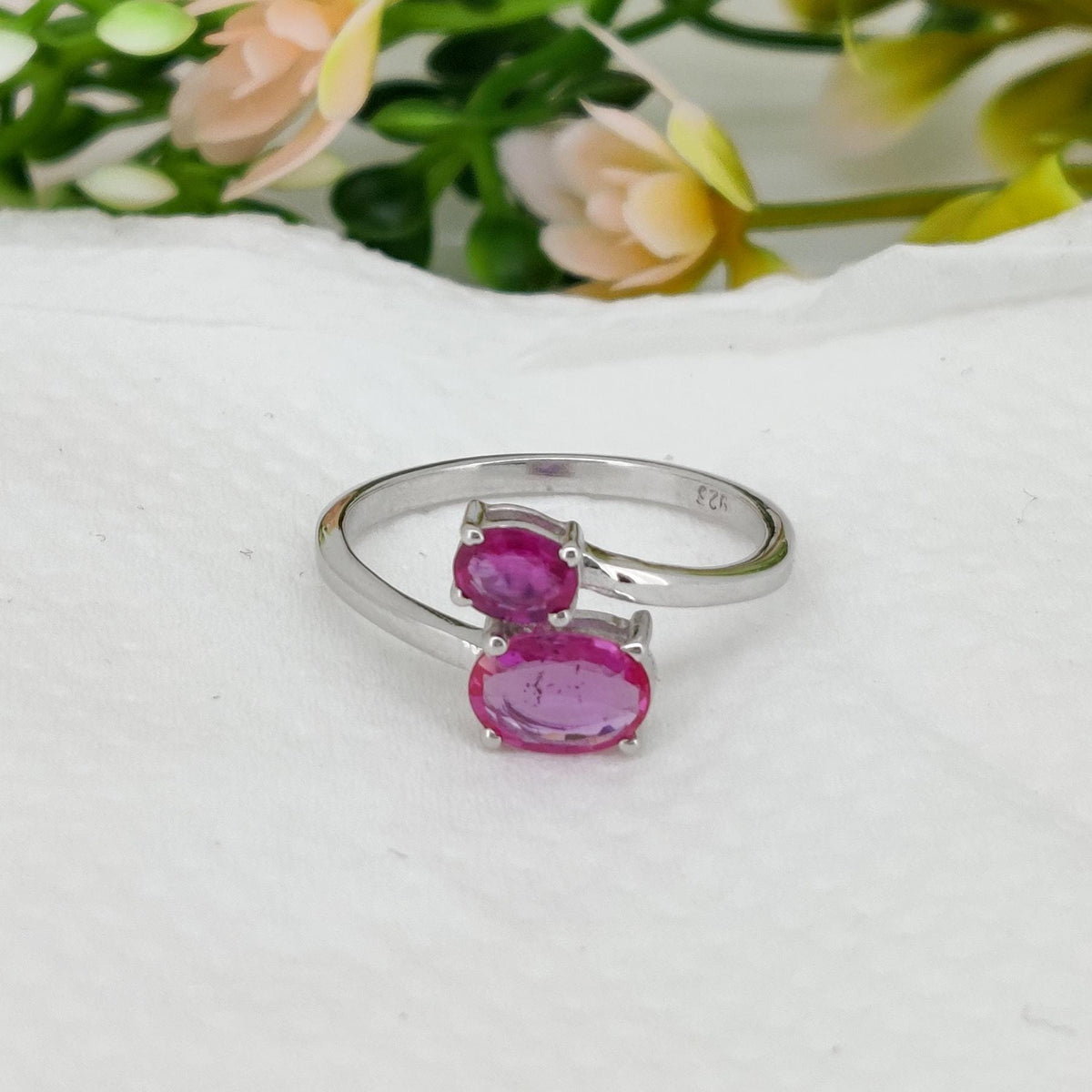 Natural Sapphire Sterling Silver Ring, Sapphire Jewelry, September  Birthstone, Gifts For Her