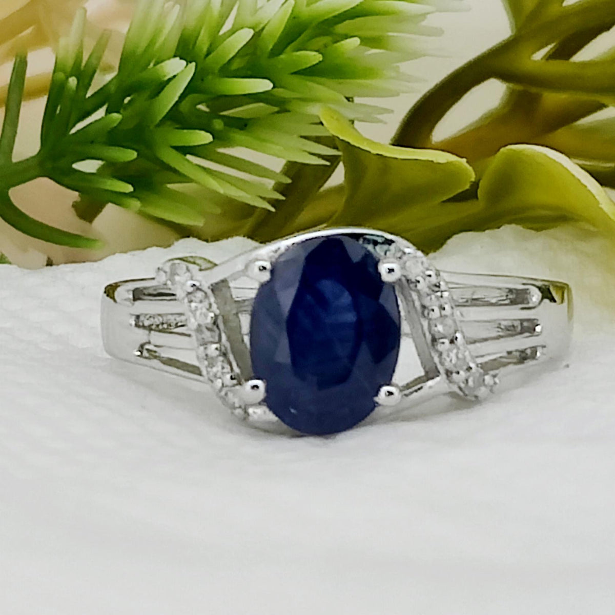 Blue Sapphire Ring, 925 Sterling Silver Handmade Gemstone Ring, September Birthstone Gift