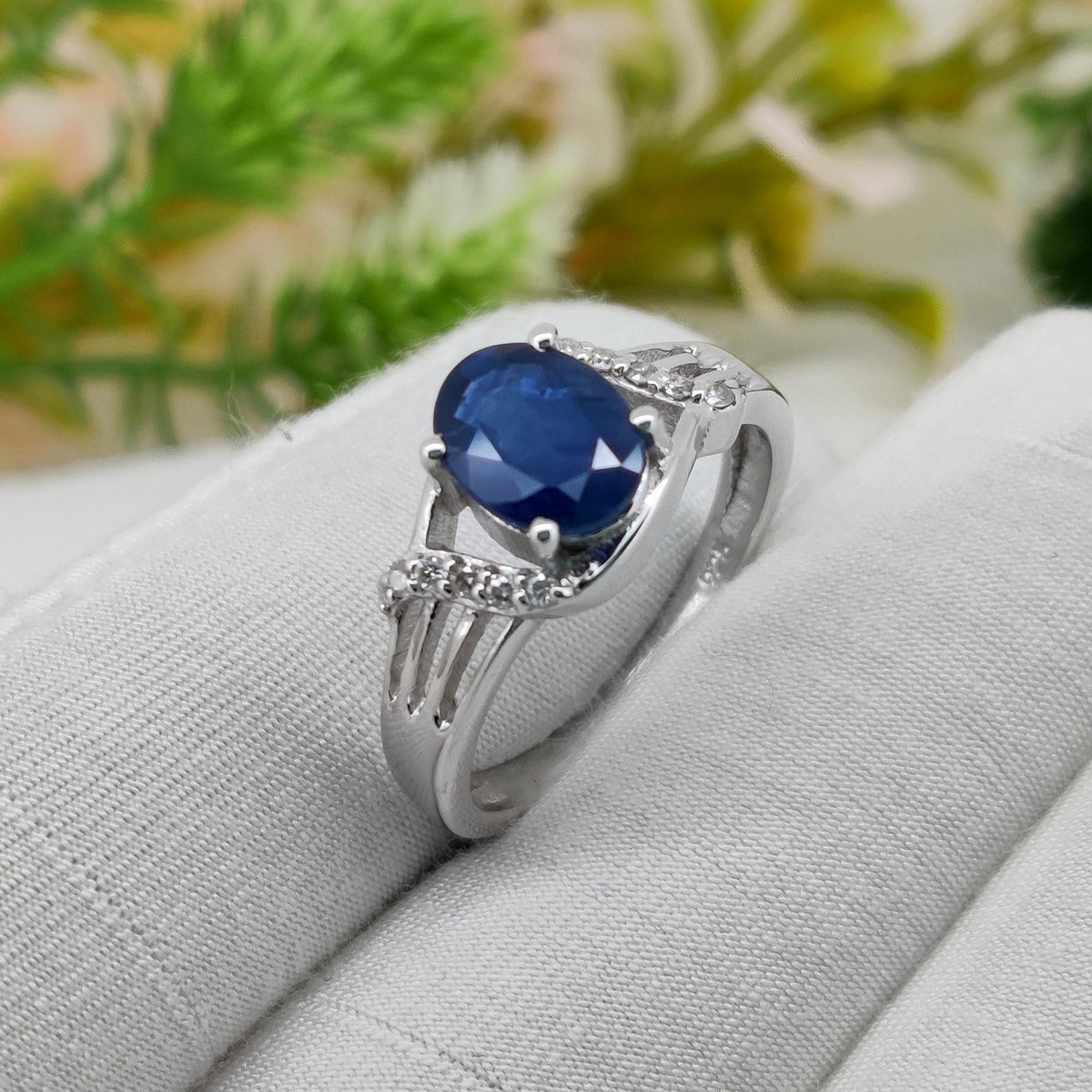 Blue Sapphire Ring, 925 Sterling Silver Handmade Gemstone Ring, September Birthstone Gift