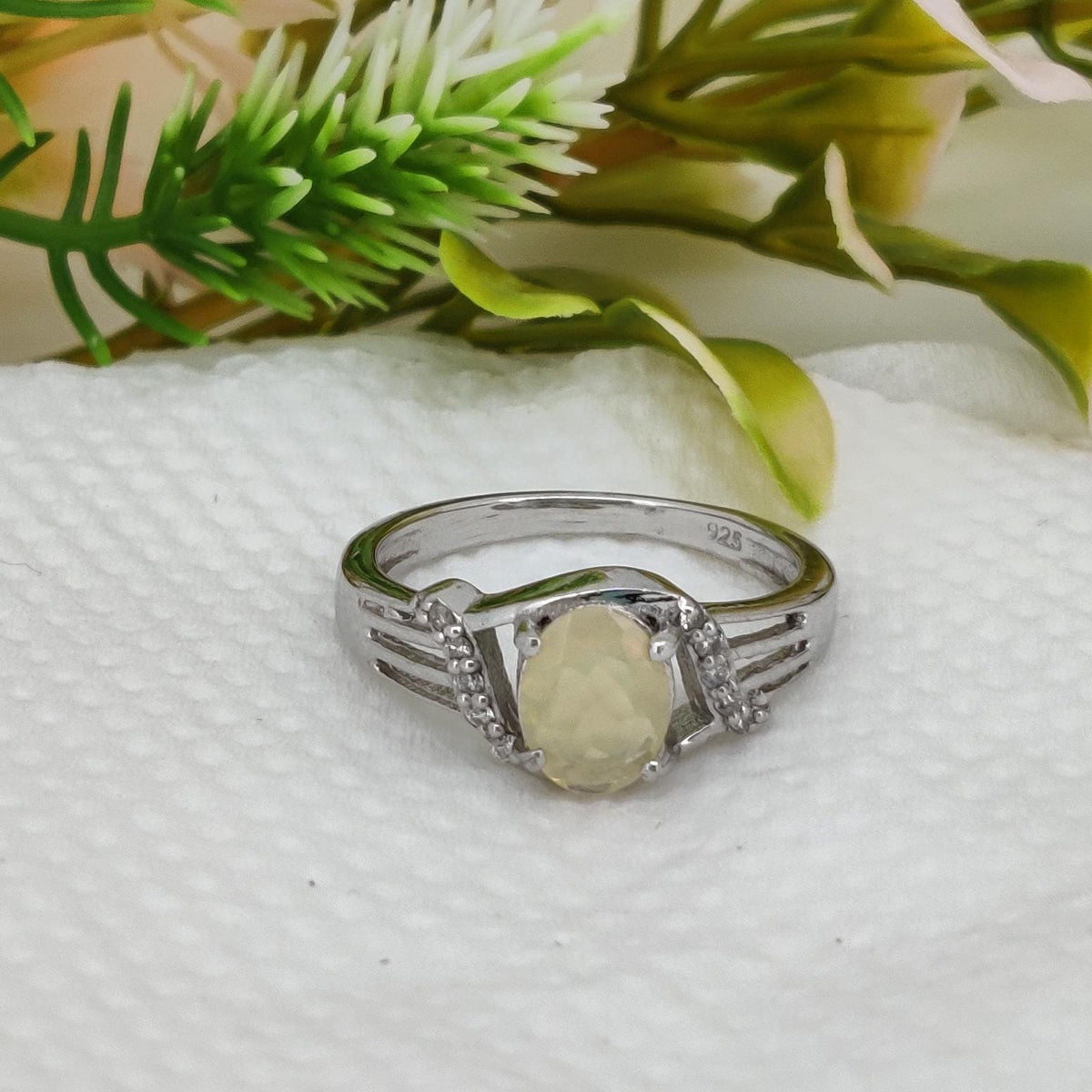 Handmade Ethiopian Opal Ring: Sterling Silver - Minimalist Artisan Gemstone Jewelry