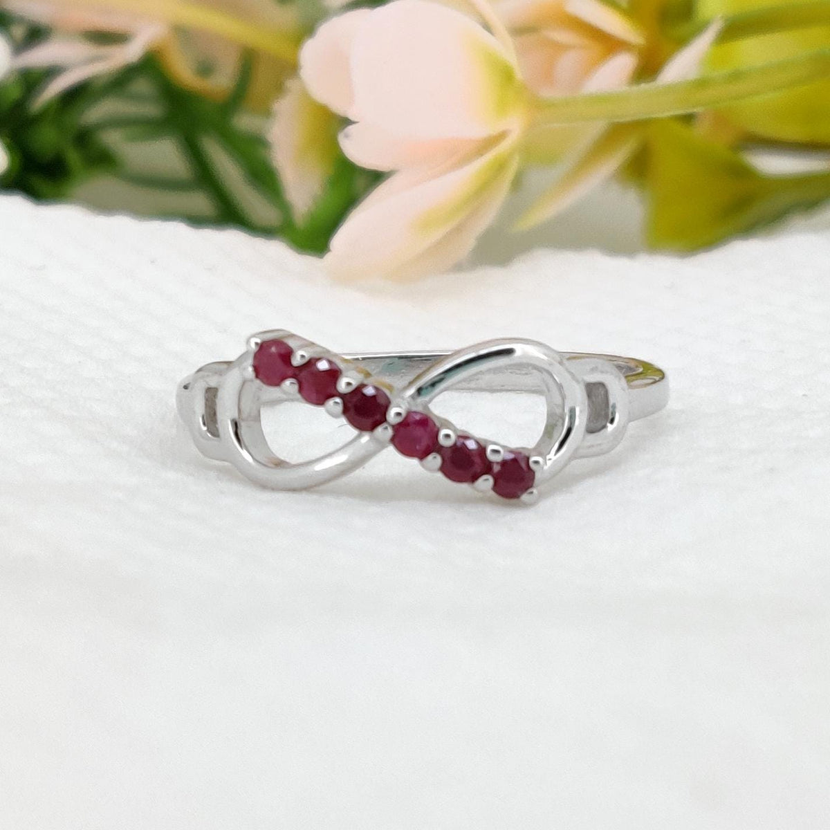 Natural Ruby Sterling Silver Ring, Handmade Gemstone Ring, Birthstone Gifts For Her