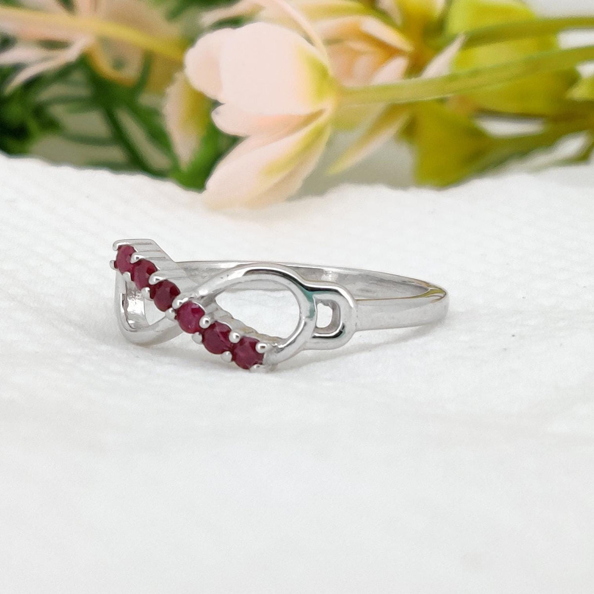 Natural Ruby Sterling Silver Ring, Handmade Gemstone Ring, Birthstone Gifts For Her