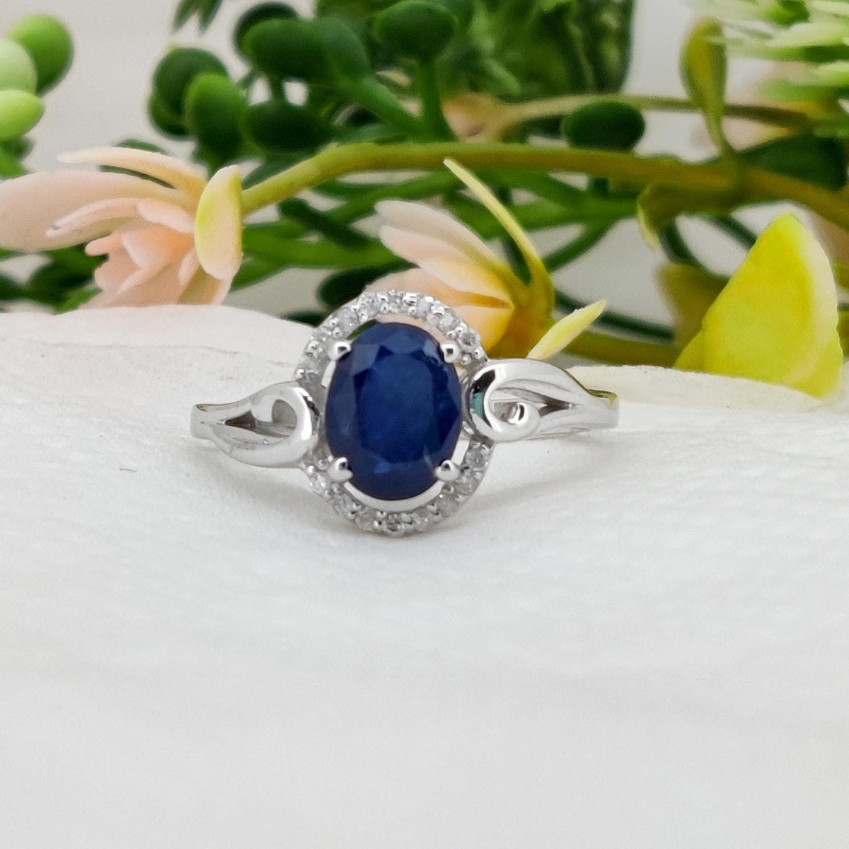 Sapphire Sterling Silver Ring Blue Gemstone Stacking Band, Sapphire Jewelry, September Birthstone Gift