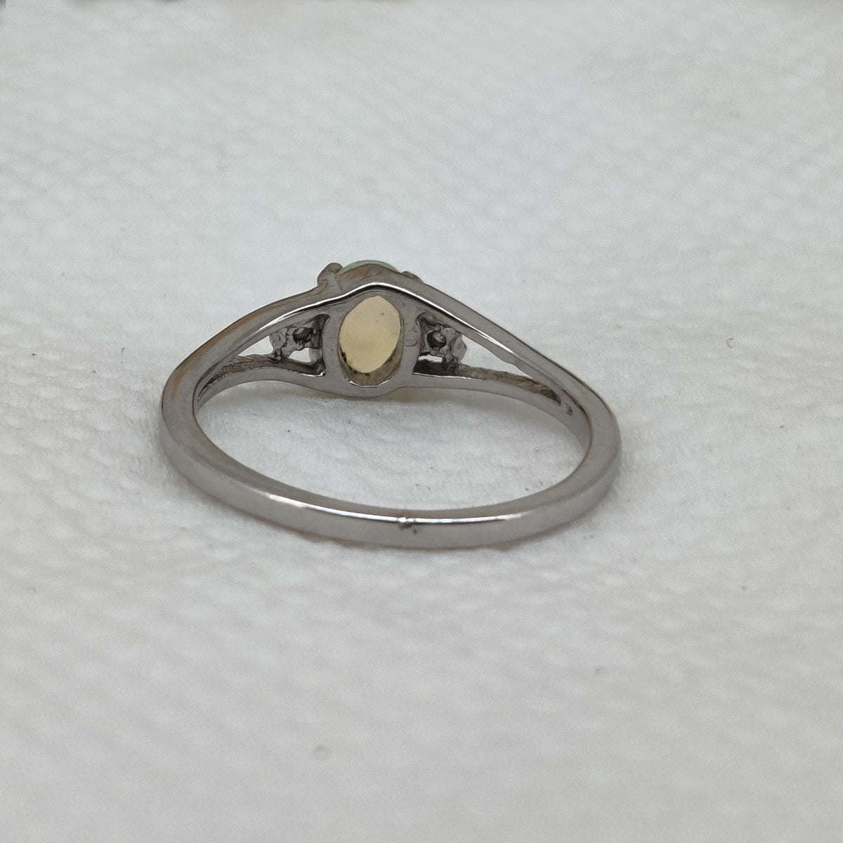 Natural Ethiopian Opal Silver Ring, Handmade Gemstone Birthstone Rings