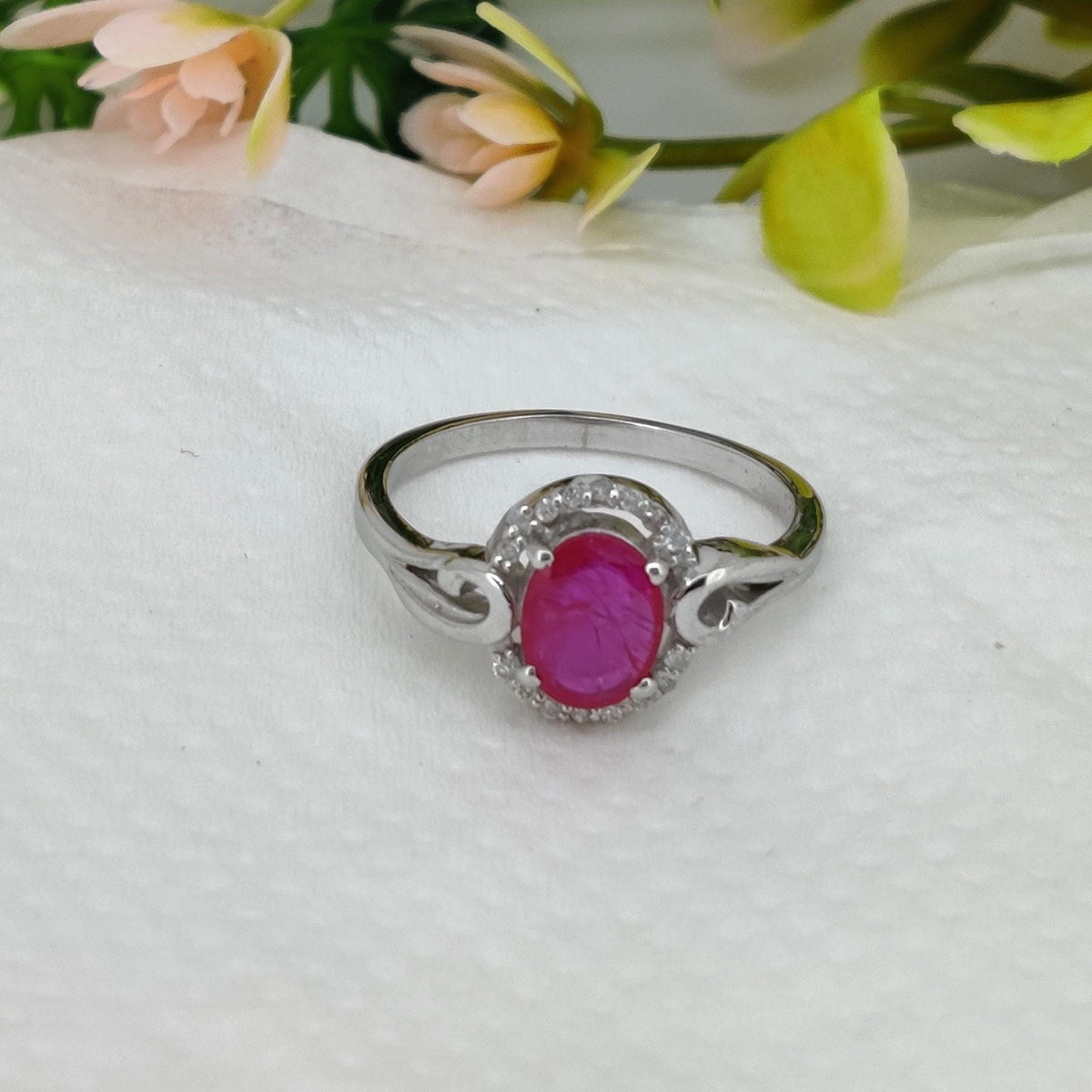 Natural Ruby Ring 925 Sterling Silver Gemstone Stacking Band, Ruby Jewelry, July Birthstone Gift