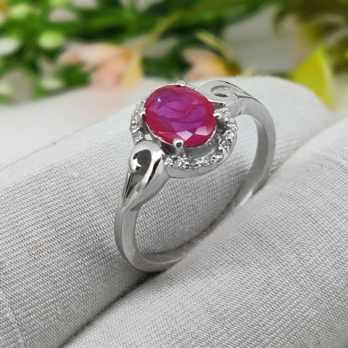 Natural Ruby Ring 925 Sterling Silver Gemstone Stacking Band, Ruby Jewelry, July Birthstone Gift